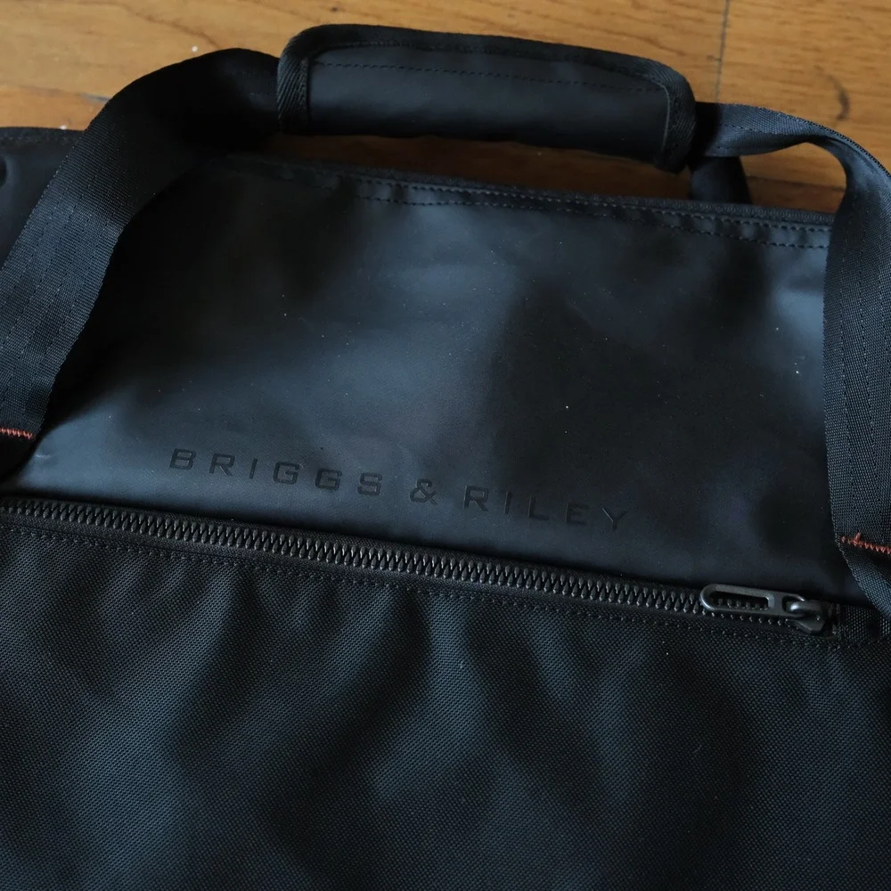Briggs & Riley Duffle Bag Black Ballistic Nylon Water Resistant Large Travel Bag